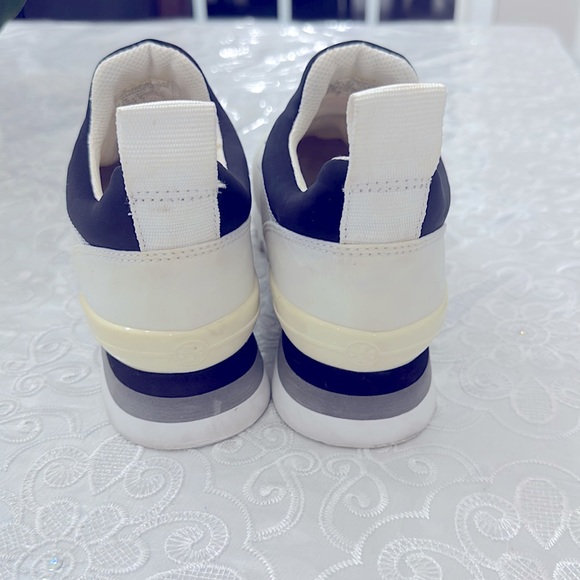 Tory Burch Rosas Slip-On Sneakers White Black Crystal Embellished Bling Size 8 - Picture 5 of 6